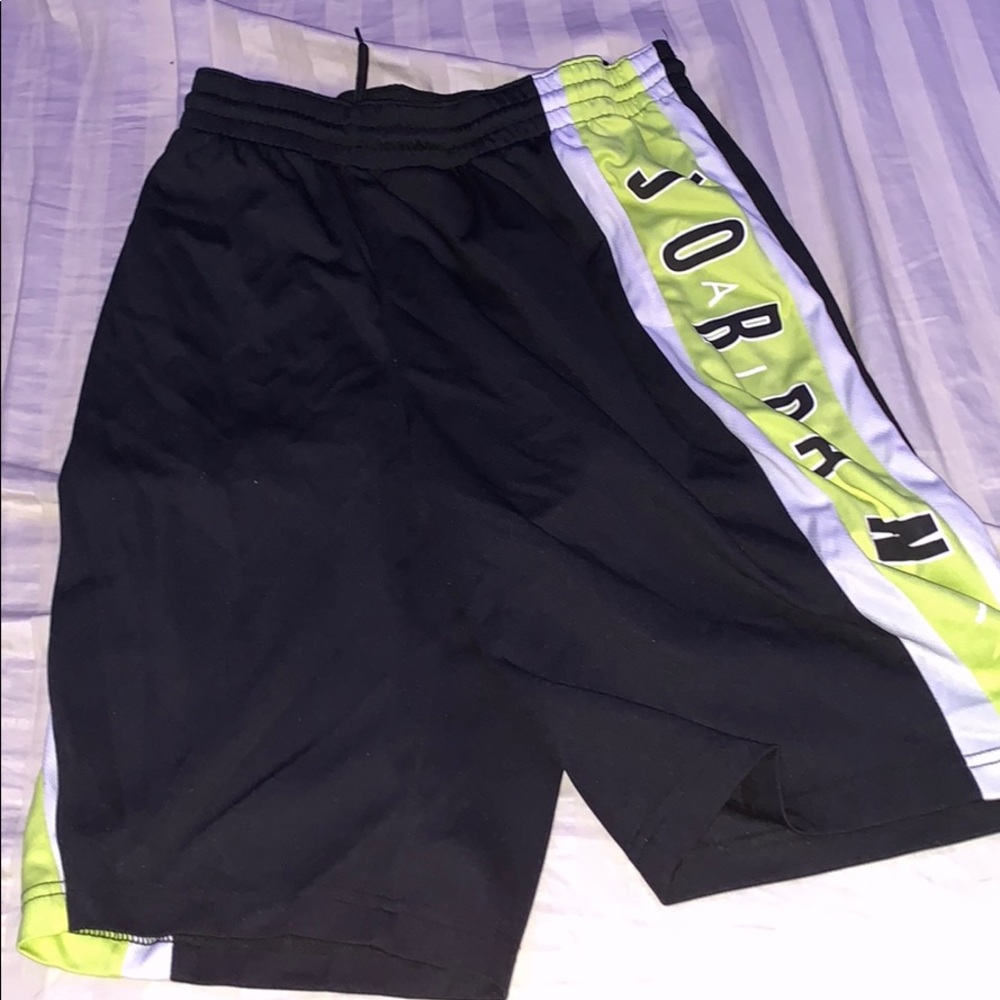 Air Jordan Basketball Shorts Neon Green Youth XL